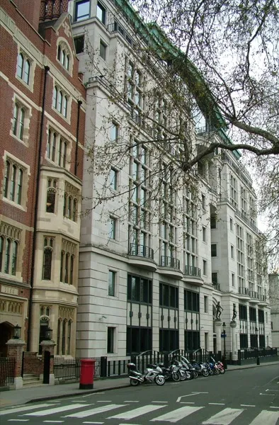 A row of buildings on a city street.